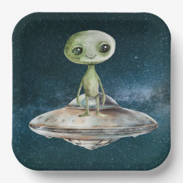 エイリアン侵入宇宙誕生日 ペーパープレート