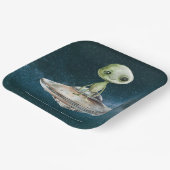 エイリアン侵入宇宙誕生日 ペーパープレート (傾斜あり)