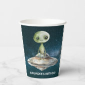 エイリアン侵入宇宙誕生日 紙コップ (裏面)