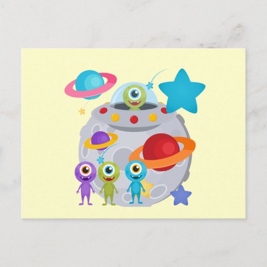 エイリアン侵入 ポストカード (正面)