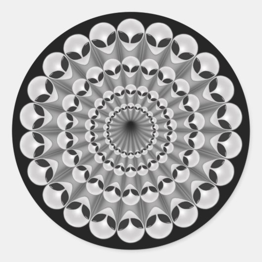 エイリアン侵入 ラウンドシール (正面)