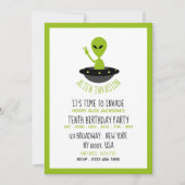 エイリアン侵入、誕生日 招待状 (正面)