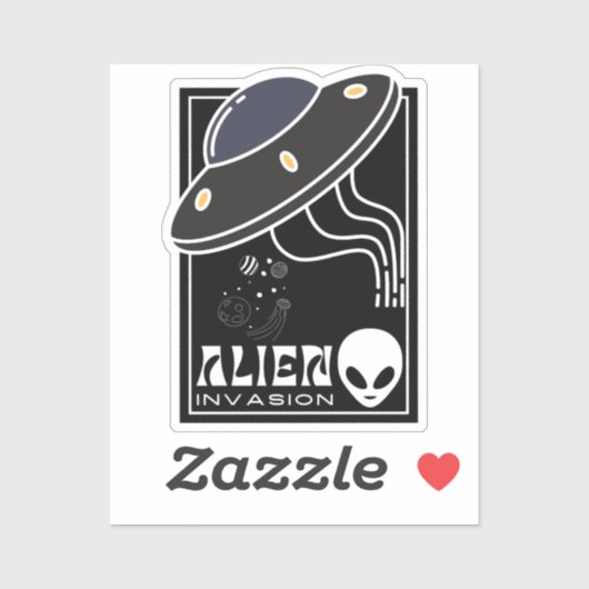 エイリアン侵入UFO宇宙銀河系 シール (シート)