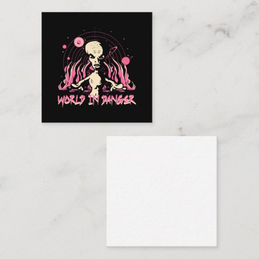 エイリアン侵入ufo スクエア名刺 (正面/裏面)