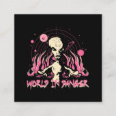 エイリアン侵入ufo スクエア名刺 (正面)