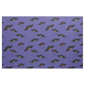 エイリアン侵攻UFOプリント ファブリック (ファットクウォーター)