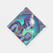 エイリアン保持お誕生日ケーキ スタンダードランチョンナプキン (角)