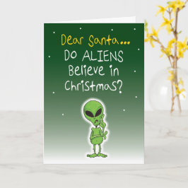 エイリアン信じはクリスマスに? カード