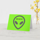 エイリアン信じカスタム カード (黄色い花)