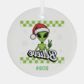 エイリアン信じ ガラスオーナメント (裏面)