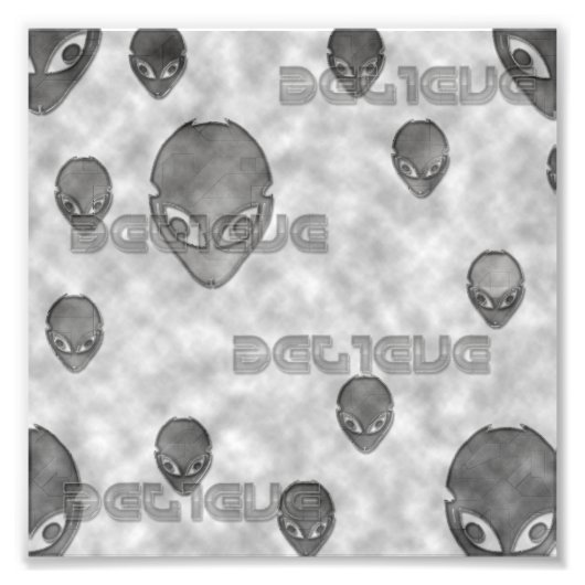 エイリアン信じ フォトプリント            (正面)