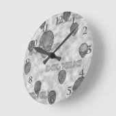 エイリアン信じ ラウンド壁時計 (傾斜)