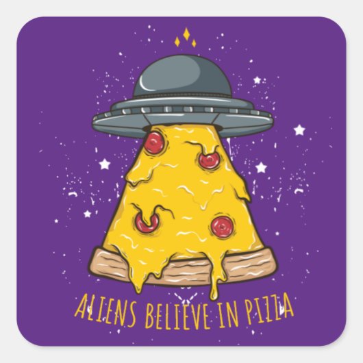 エイリアン信じinピザ スクエアシール (正面)