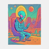 エイリアン冷却解き フリースブランケット (正面)