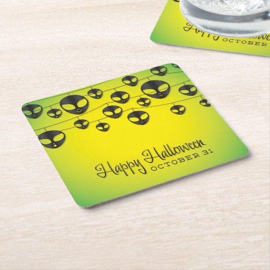 エイリアン列 スクエアペーパーコースター (アングル)