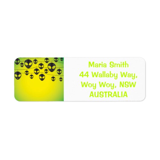 エイリアン列 ラベル (正面)