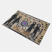 エイリアン到着、編集文字、ラグ ドアマット (アングル)