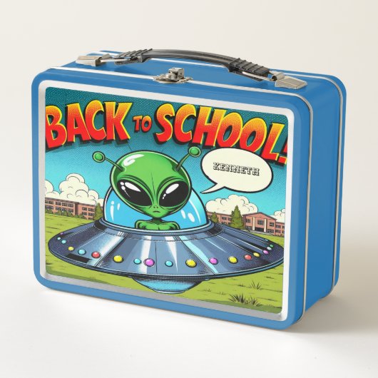 エイリアン勉強地球 メタルランチボックス (正面)