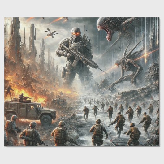 エイリアン及びギフトの電話 ラッピングペーパー (フラット)