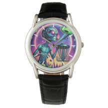 エイリアン及び飛んでいるディスクゴルフソーサ