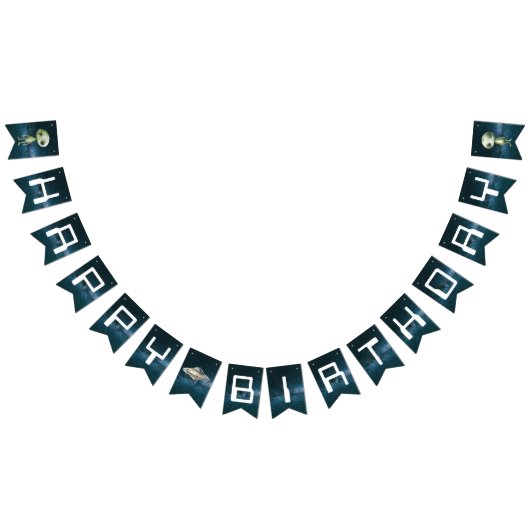 エイリアン外部空間ハッピーバースデーバンティングフラグ バンティングフラッグ (全)