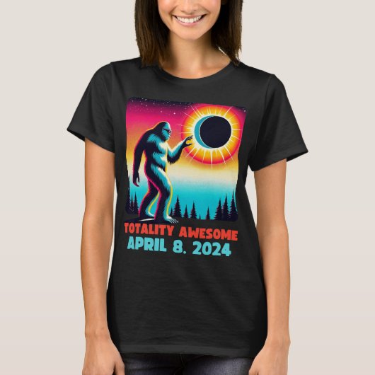 エイリアン太陽のトータルEclipse 4.08.2024アパレル Tシャツ (正面)