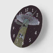 エイリアン奪取 ラウンド壁時計 (傾斜)