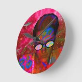 エイリアン奪取 ラウンド壁時計 (傾斜)