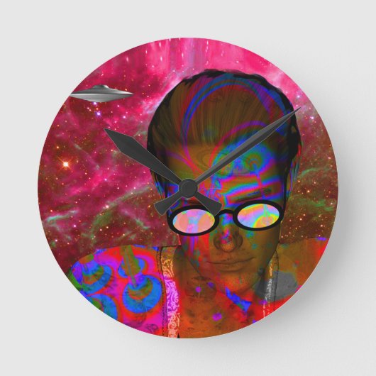 エイリアン奪取 ラウンド壁時計 (正面)