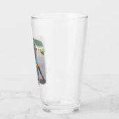 エイリアン女性ローラスケートで滑るファンタジー飲料ガラス タンブラーグラス (左)