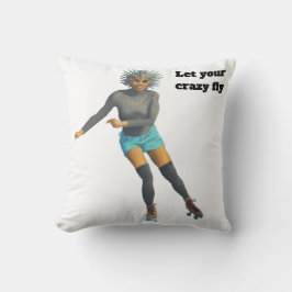 エイリアン女性ローラースケーターファンタジーアート装飾用クッション クッション