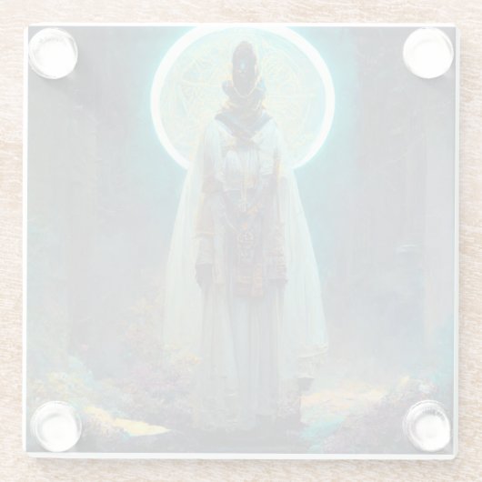 エイリアン妖精2ファンタジーSci-Fi ガラスコースター (裏面)