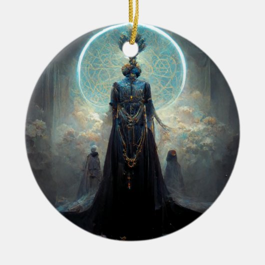 エイリアン妖精3ファンタジーSci-Fi セラミックオーナメント (正面)