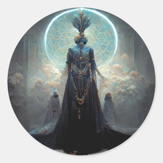 エイリアン妖精3ファンタジーSci-Fi ラウンドシール (正面)