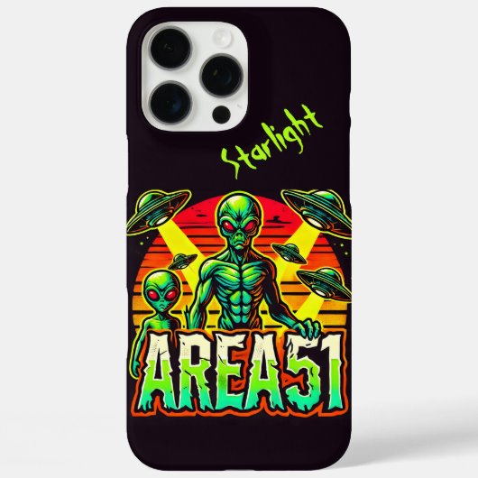 エイリアン姿がEmerge Near Area 51 Case-Mate iPhoneケース (裏面)