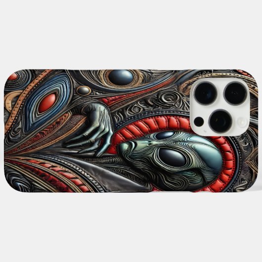 エイリアン姿アミドコズミックデザイン Case-Mate iPhoneケース (裏面 (横))