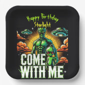 エイリアン姿:宇宙の冒険 ペーパープレート (正面)