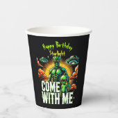 エイリアン姿:宇宙の冒険 紙コップ (正面)