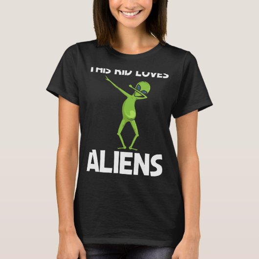 エイリアン子供へ少年地球外生命 Tシャツ (正面)