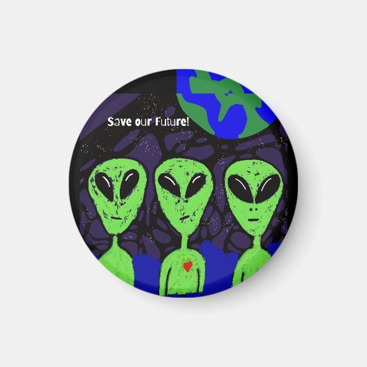 エイリアン宇宙アースUFO火星 マグネット (正面)