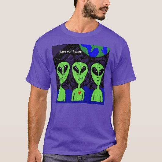 エイリアン宇宙アースUFO火星 Tシャツ (正面)