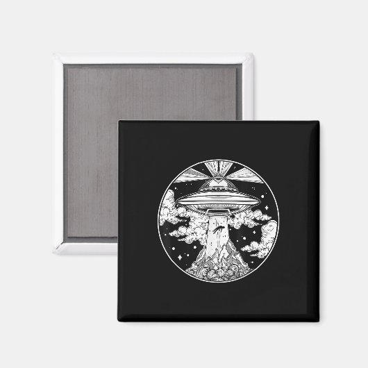 エイリアン宇宙タトゥー – Ufo 51エリアロズウェル信じT マグネット (正面/裏面)