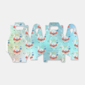 エイリアン宇宙パターンサンキューオファービットティール(緑がかった色)誕生日 フェイバーボックス (折り畳みなし)