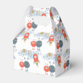 エイリアン宇宙パターンサンキューボーイバースデーパーティー フェイバーボックス (裏面サイド)