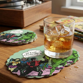 エイリアン宇宙マン未来的Sci=Fi漫画 ペーパーコースター