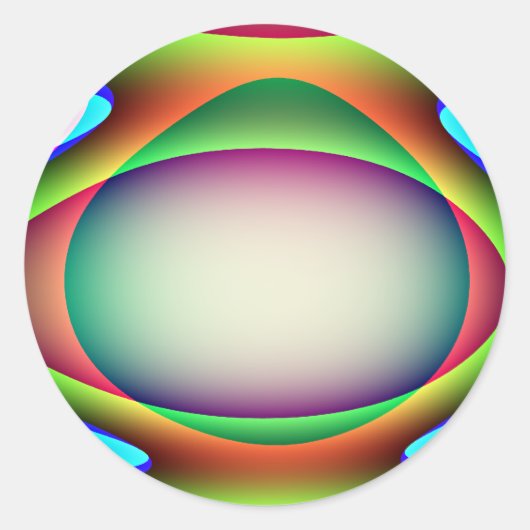 エイリアン宇宙船のステッカー ラウンドシール (正面)