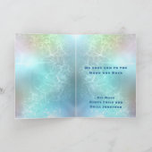 エイリアン宇宙船エージ3宇宙ティール（緑がかった色）誕生日 カード (内部)