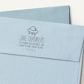 エイリアン宇宙船キッズ差出人住所スタンプ セルフインキングスタンプ