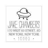 エイリアン宇宙船キッズ差出人住所スタンプ セルフインキングスタンプ (デザイン)