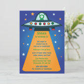 エイリアン宇宙船バースデーパーティ招待状 招待状 (スタンド正面)